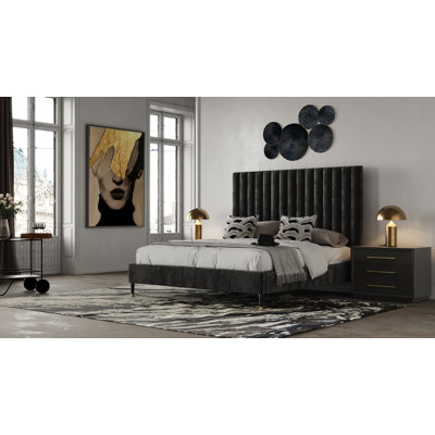 Colson Upholstered Low Profile Platform Bed -  Everly Quinn, CB3E3449028543F289726526135FCDDA