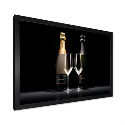 Champagnes monochromes contrastés - vin et champagne, impressions d'art mural