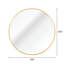 Miroir de salle de bain rond en métal doré 16 pouces