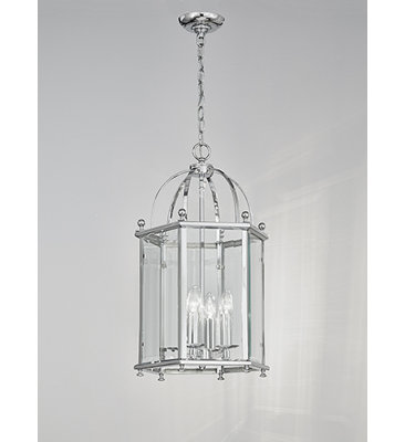Alphonse 4 - Light Chrome Lantern Pendant