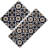 Elegant Carmen Kitchen Mat and Runner Regal Tile Design, Low-Profile, Universal Fit, 32"/47"Lx20"W-91229696