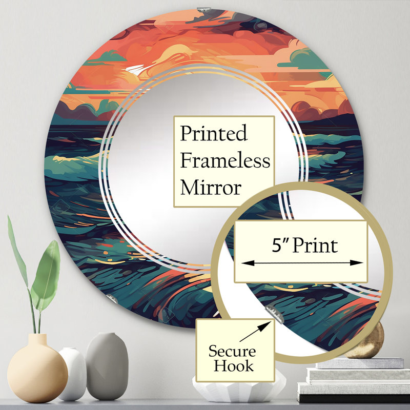 Miroir mural Wittmar, 24 po x 24 po