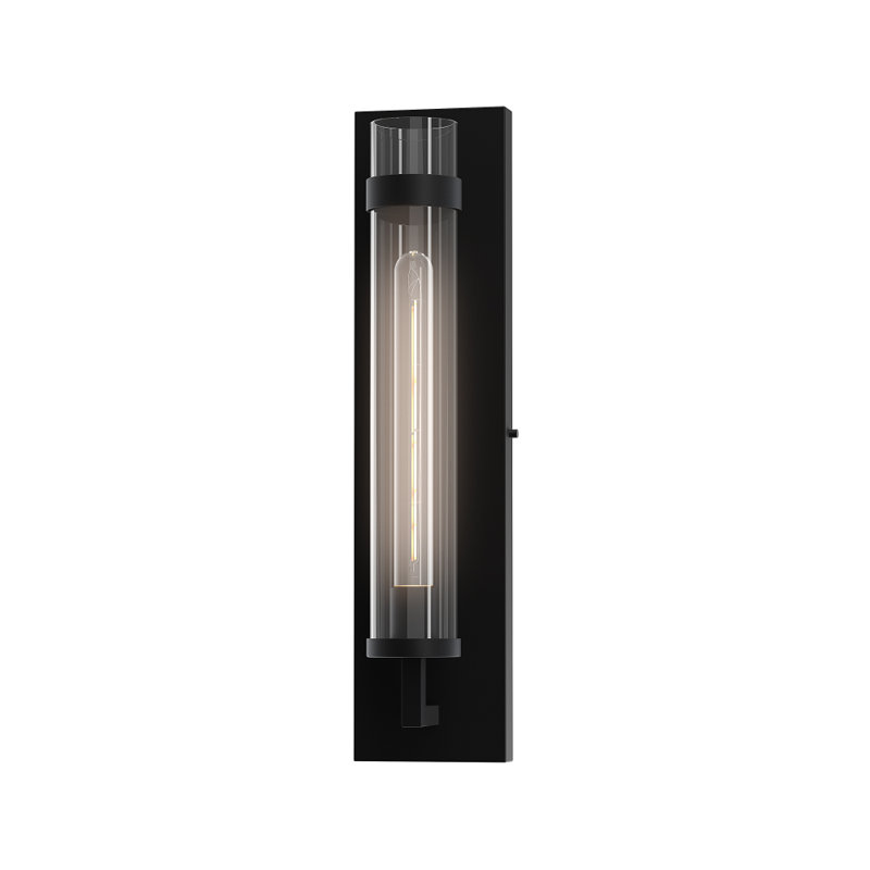 Luciano Plug & Play 1-Light Wall Sconce in Transitional and Modern Style-21 Inches Tall and 4.5 Inches Wide, Matte Black