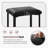 24" Bar Stools Set of 2, Counter Height, PU Leather Seat, Metal Frame, Kitchen Island, Black-777950815-777950752
