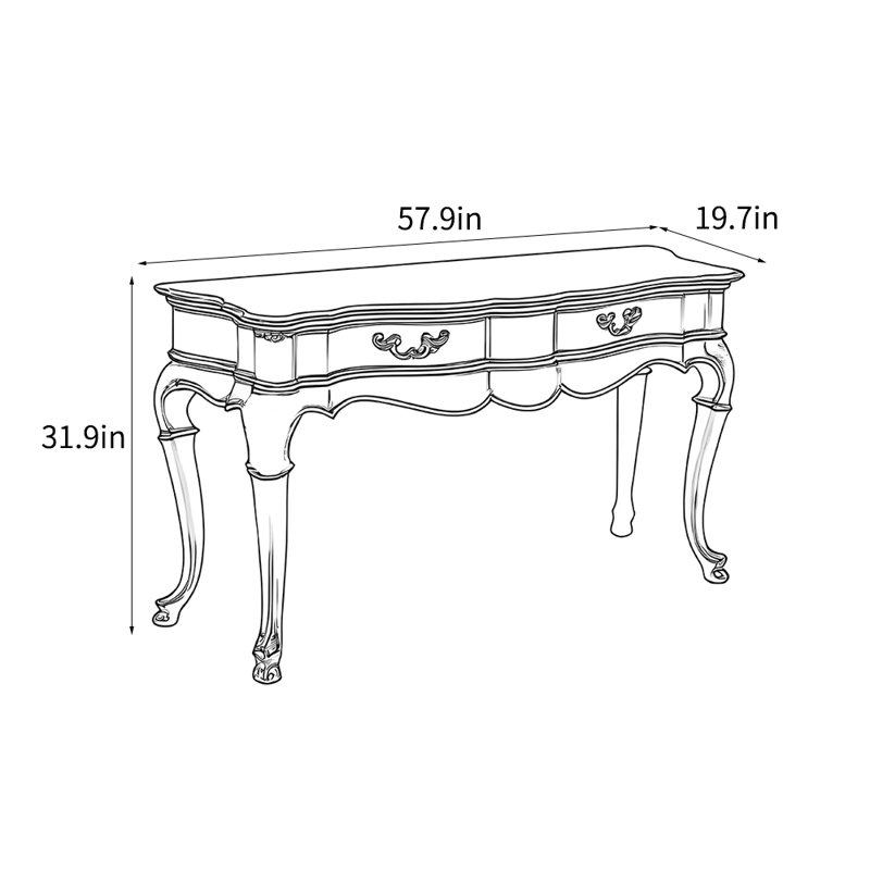 Console de style américain de luxe rétro