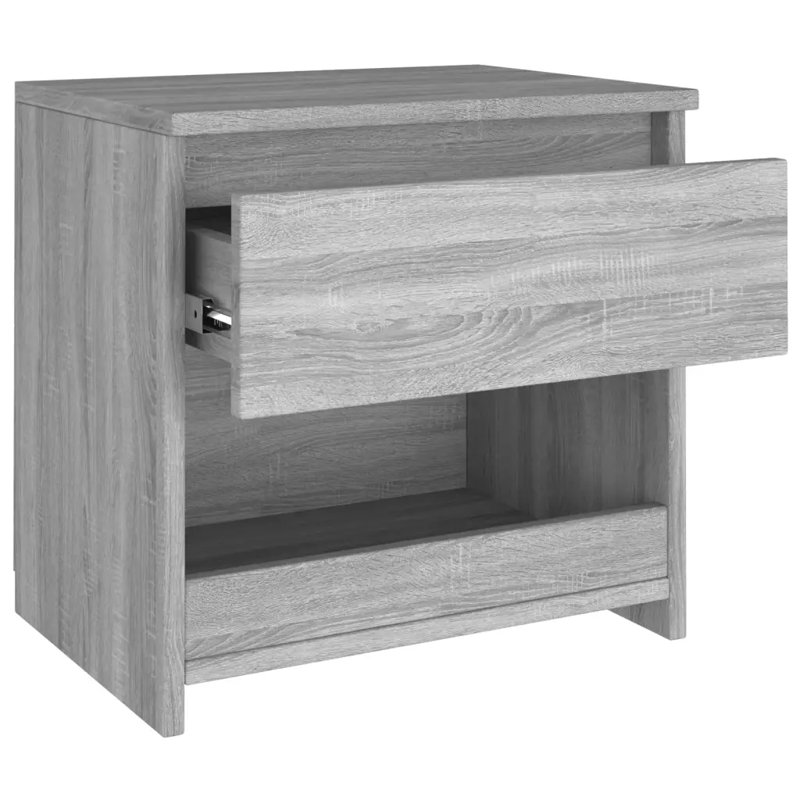 Cryal 40 cm W Bedside Table, Grey Sonoma