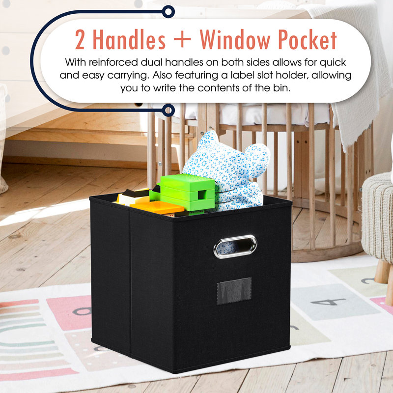 Bac en carton pliable, Noir