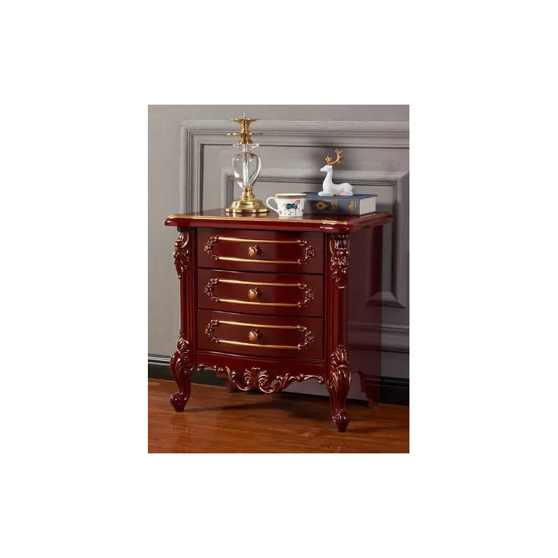 Colleen Side Table European Nightstands Vintage Ordinary Style, Brown