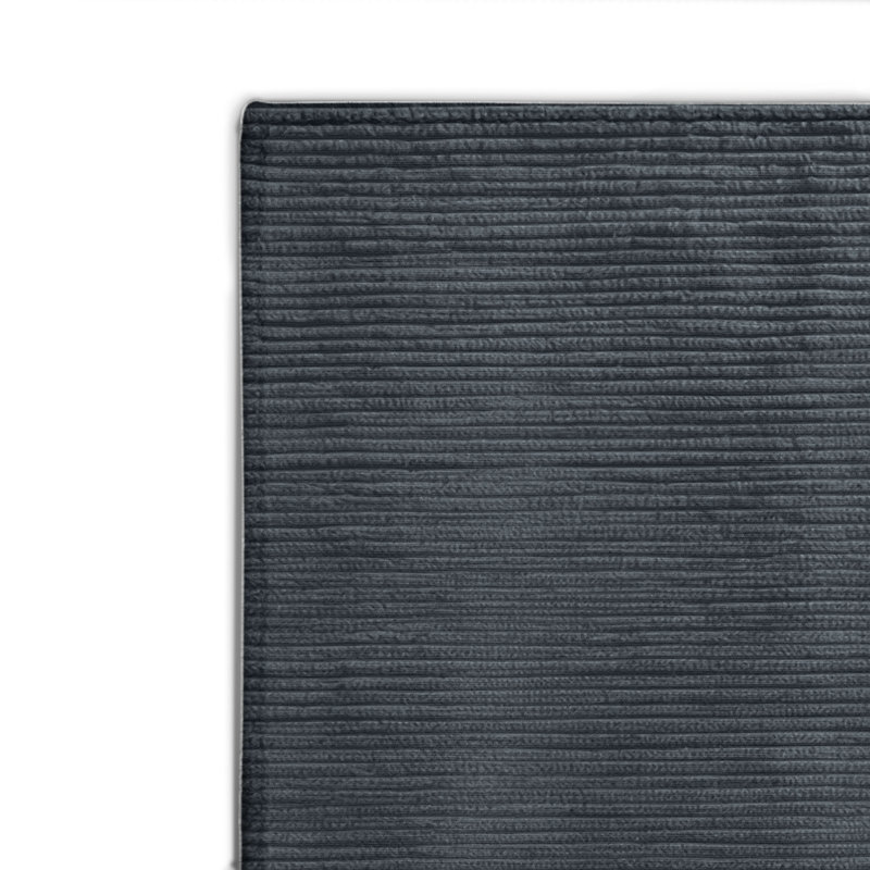 Solid Black Indoor and Outdoor Area Rug, Rectangle 2' x 3'