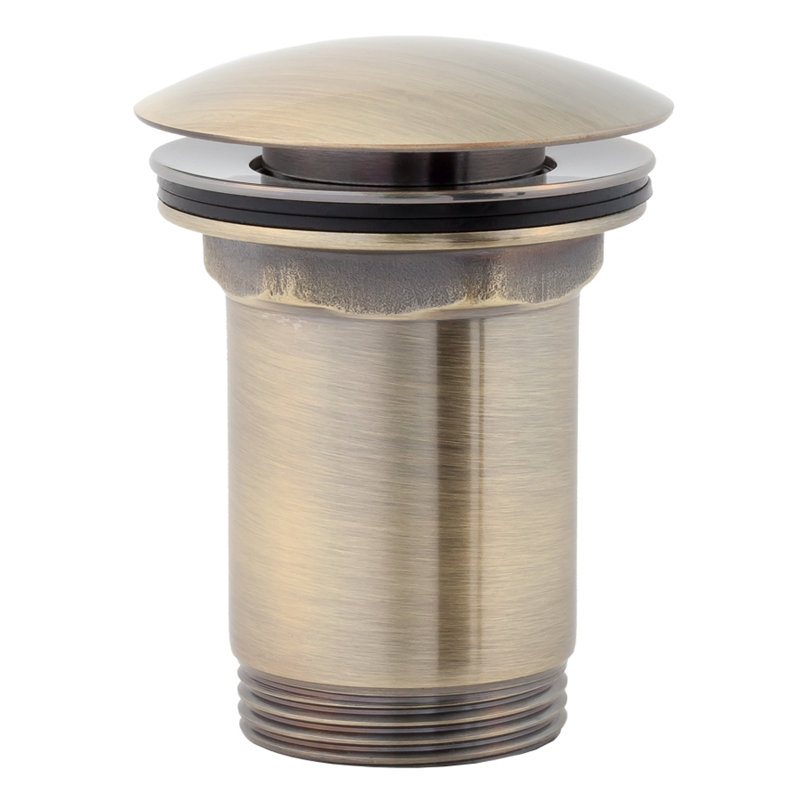 Saxon 6.6cm Drain with Overflow, Antique Bronze