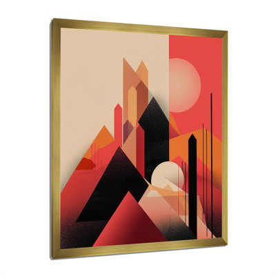 «Abstract Minimal Full Moon Landscape», art abstrait sur toile, paysage abstrait
