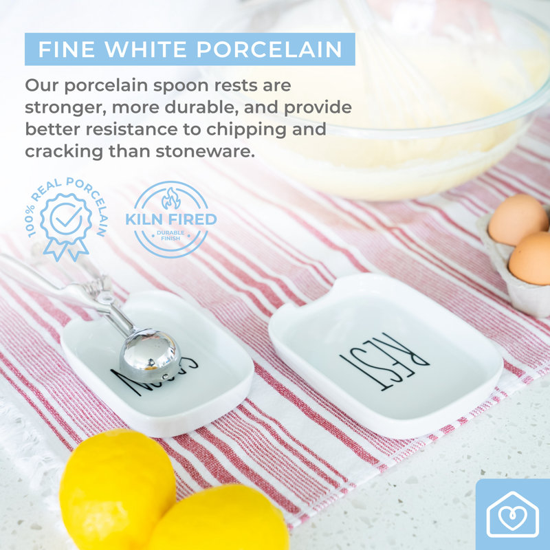 Ensemble de 2 cuillères en porcelaine