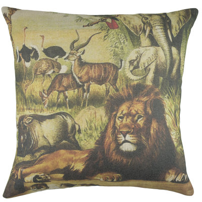 Cotton Blend Reversible Throw Pillow