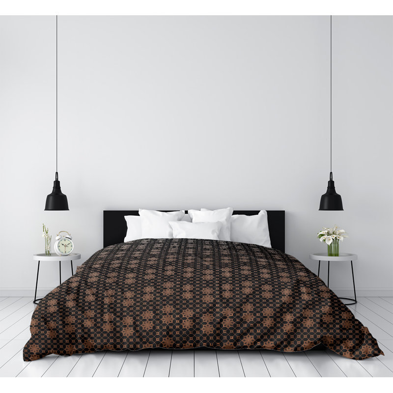 Housse de couette simple Katelyn Elizabeth, Housse de couette simple TG, Microfibre, Orange / Noir