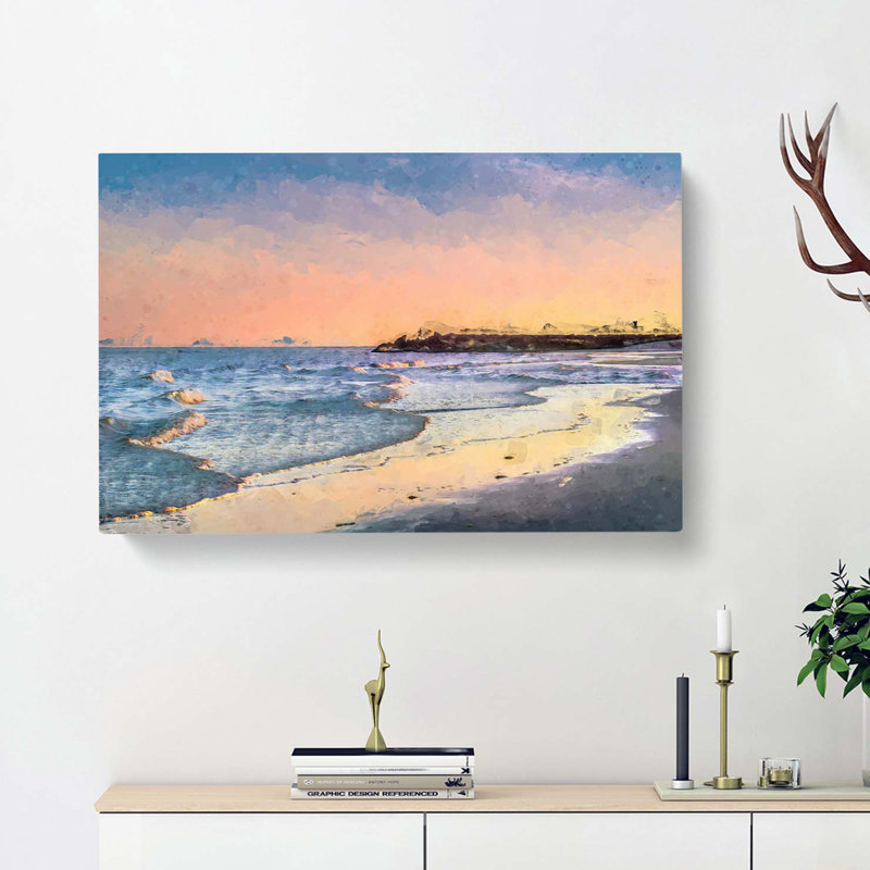Fishing in Cape Cod in Abstract - Wrapped Canvas, 40cm H x 60cm W x 3cm D