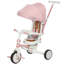 Poussettes et landaus pour l'espace extérieur, 7 po, en alliage d'aluminium rose avec rangement, rose rosé