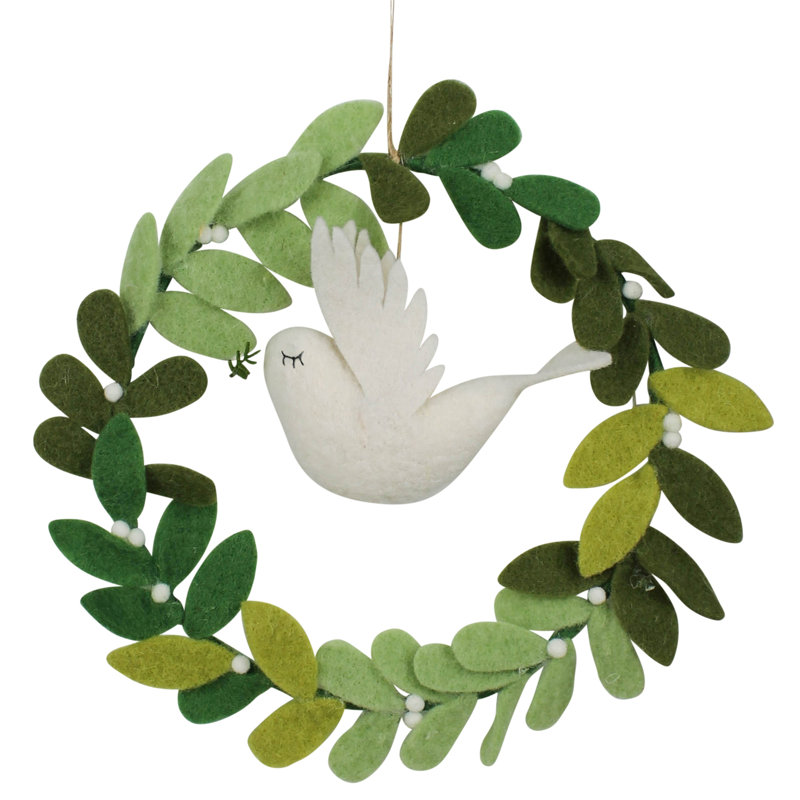 Metal 10'' Dove Wreath