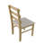 Natural Solid Wood Dining Chair with Upholstered Cushion, Ladder Back Design-286030493