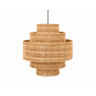Luminous Handwoven Rattan Pendant Shade