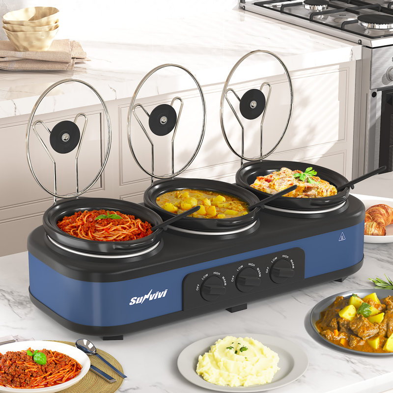 Triple Slow Cooker, 3 X 2.5 QT