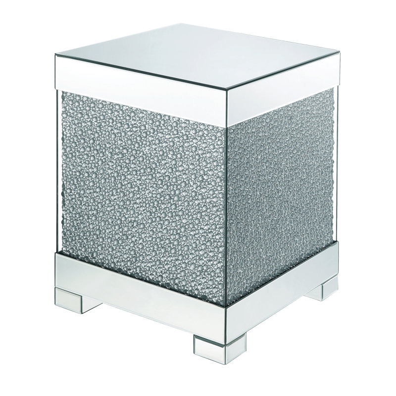 Milomir Mirrored Glass Top End Table