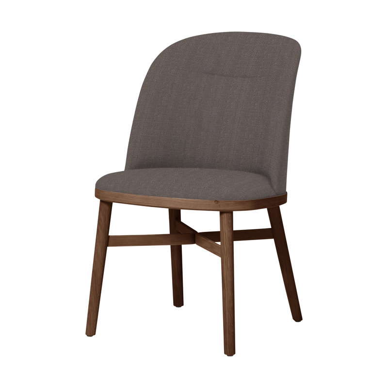 Bund Upholstered Dining Chair, Natural Walnut, Era CSE13