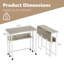 Bureau d'ordinateur pliable 31,5 po avec tablette de rangement et roulettes verrouillables pour le bureau personnel et les petits espaces-132448359