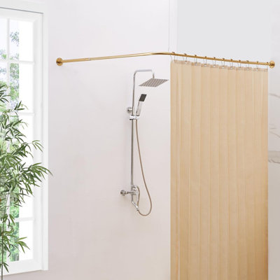 Tringle de rideau de douche en coin 39 à 69 po x 55 à 85 po