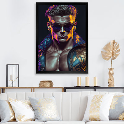 " Fashion Muscular Man With Sun Glasses IV "