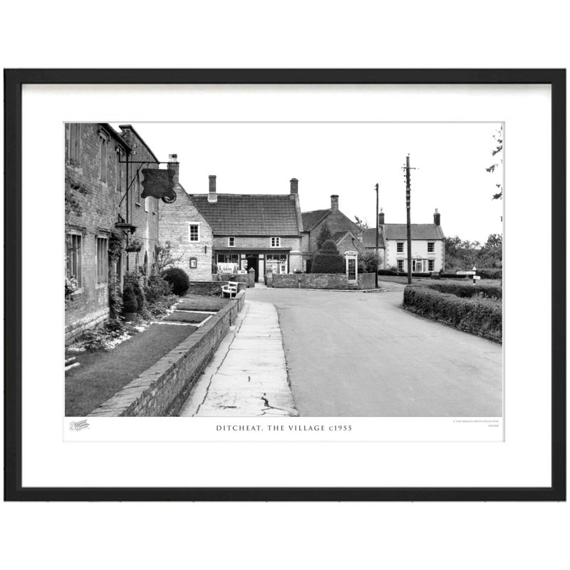 Ditcheat, The Village C1955 - Single Picture Frame Print, 45cm H x 60cm W x 2.3cm D