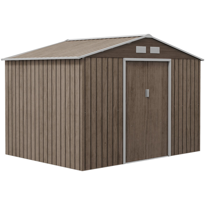 9 ft. W x 6 ft. D Galvanised Steel Steep Slope Garden Shed