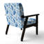 Chaise rembourrée Boho - bleu et blanc-1785355833