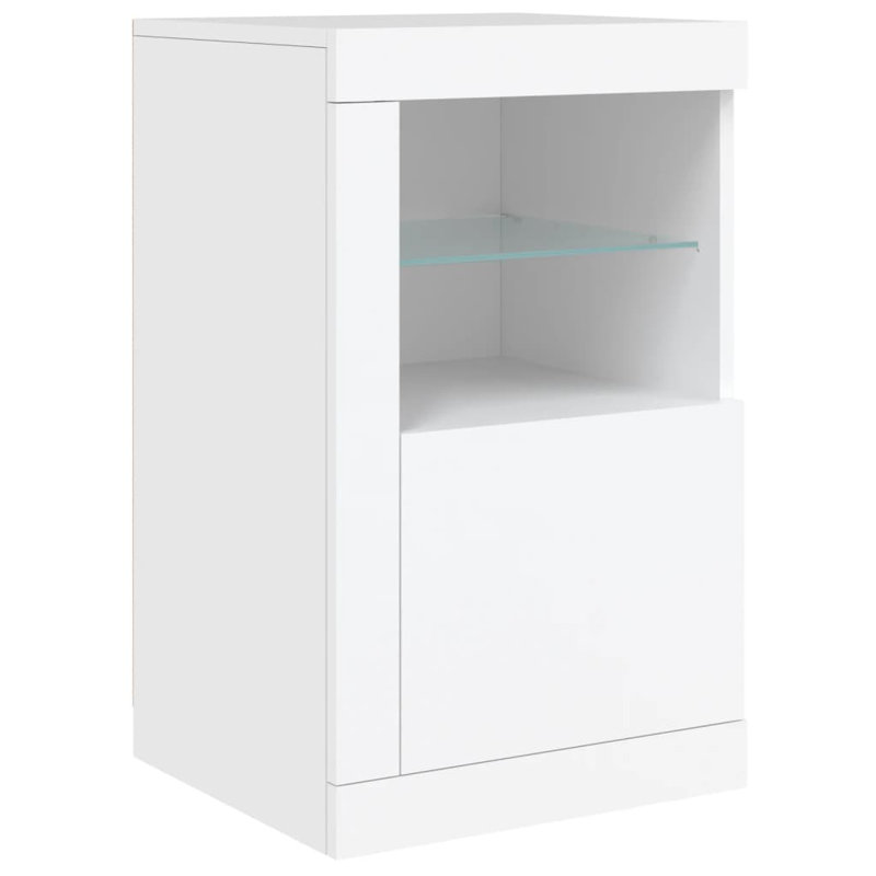 Carisse Iron 1 - Door Rectangle Accent Cabinet, White