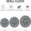 AKCISOT Horloge murale pour salle de bain, petite horloge murale analogique de 10 pouces à pile - Horloge décorative simple et silencieuse pour cuisine, chambre à coucher, bureau personnel, salon, école (gris)