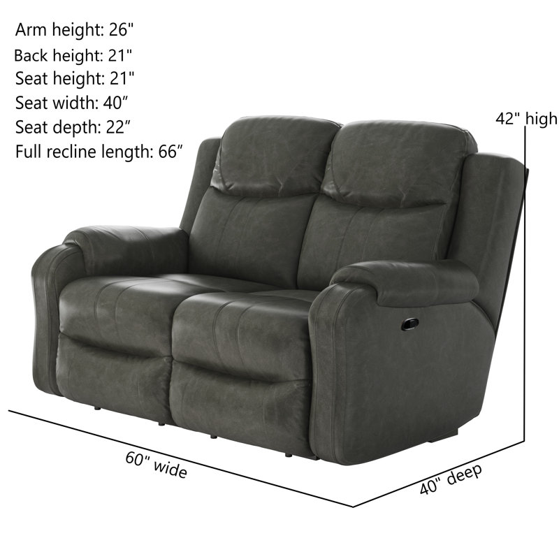 Causeuse inclinable double Marvel, Noir, noir, noir, noir