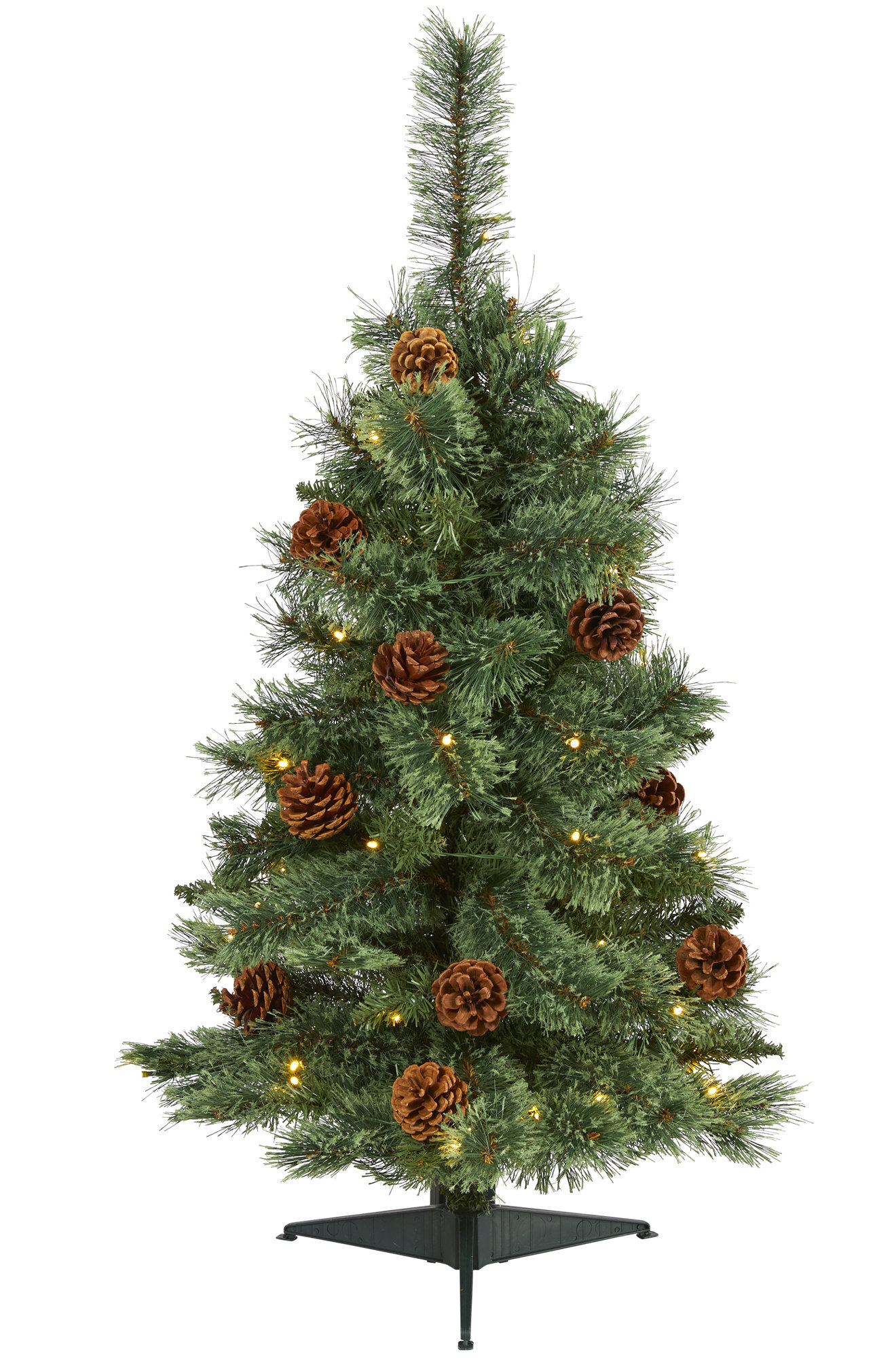 The Holiday Aisle® 3' Green Pine Artificial Christmas Tree with 50 ...