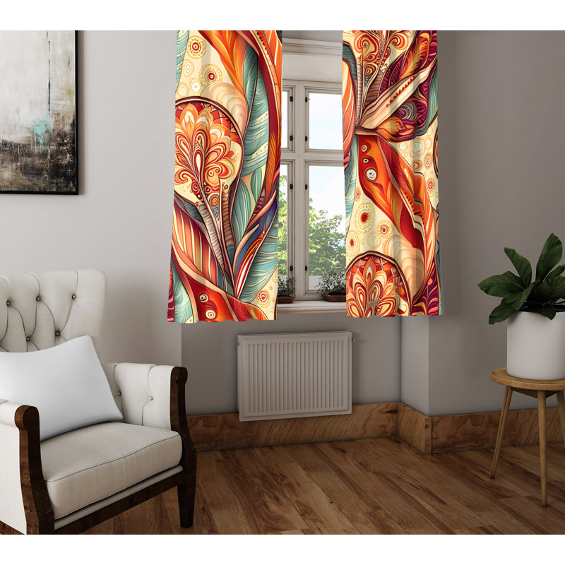 Paire de rideaux semi-transparents en polyester Deiveon, L 20 po x L 61 po