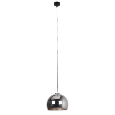 1 - Light Chromed Metal Shade Single Pendant