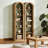 75" Tall Arched Bookshelf, 6-Tier Open Bookcase