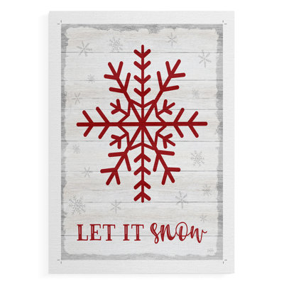Let It Snow Snowflake -Canvas Print Only - NOT FRAMED