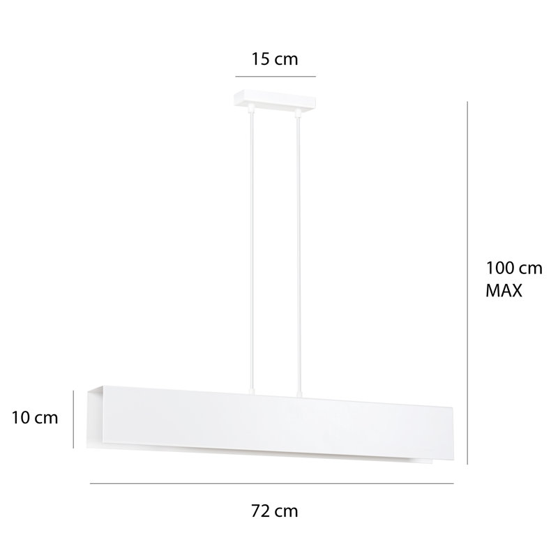 Zio 3 - Light Kitchen Island Pendant, White