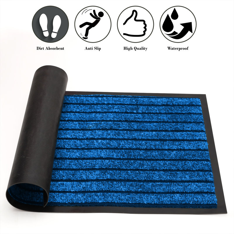 Non-Slip Indoor Doormat, Blue, 80cm W x 300cm L