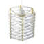Modern Hexagonal Polished Gold Pendant Shade With Clear Acrylic Rods By 