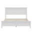 Lit plateforme double, bois massif blanc