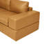Canapé modulaire à large accoudoirs en cuir assorti