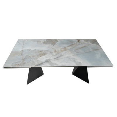 Brycelyn Extendable Metal Base Dining Table