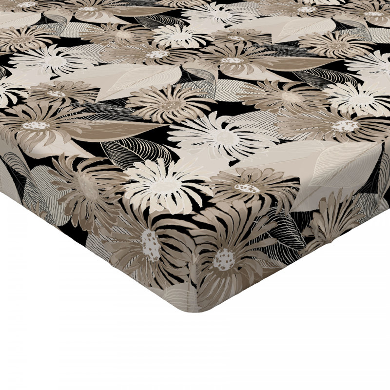 Microfiber Floral Fitted Sheet, Twin XL Fitted Sheet