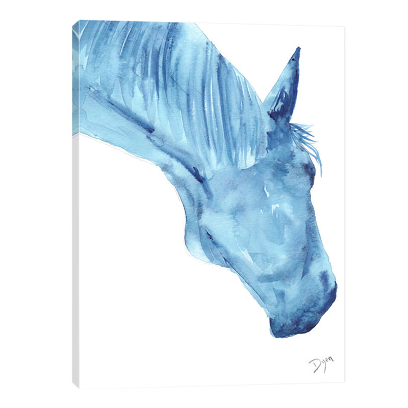 Blue Lacey by Beverly Dyer - Wrapped Canvas Painting, 51cm H x 38cm W x 4cm D