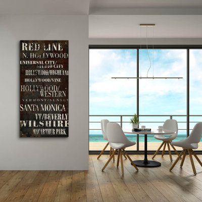 «La Red Line» par Art Licensing Studio, art mural en verre acrylique