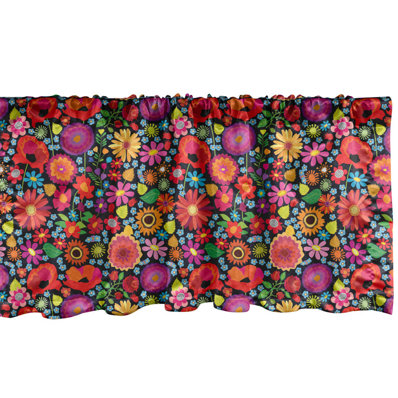 Ensemble de 2 cantonnières bleues Ambesonne, L 54 po x L 12 po